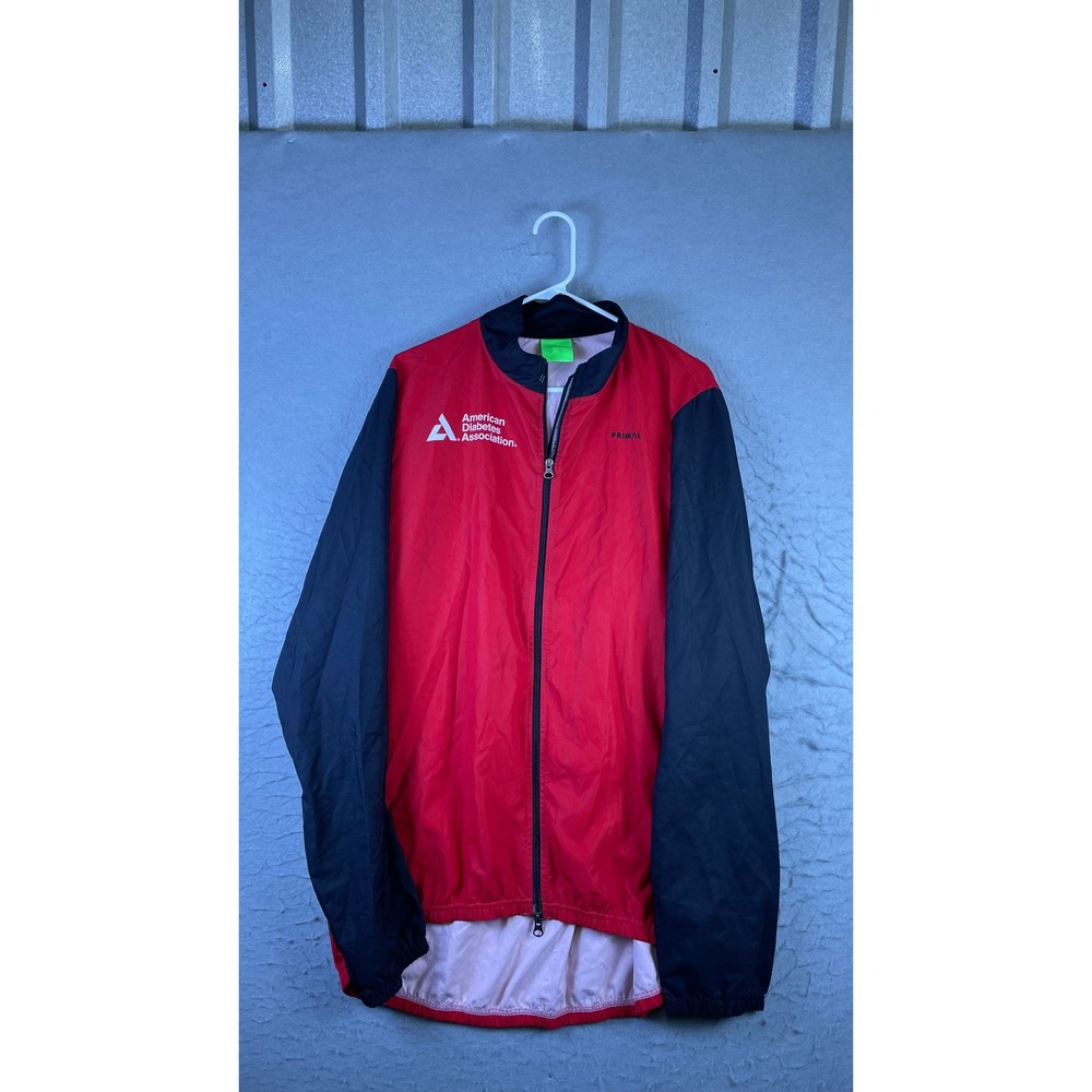 Primal Cycling Jacket Mens 4XL Red Black Excellent American Diabetes Association